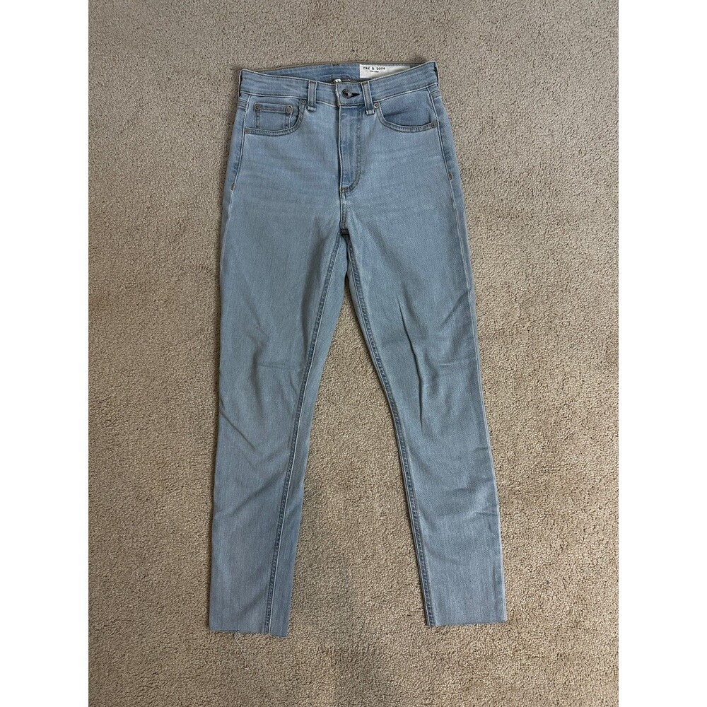 Rag & Bone Nina High Rise Skinny Jeans 24 Light Wash Ankle Elevated Basic